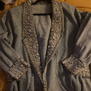 Beautiful Vintage embellished Denim coat